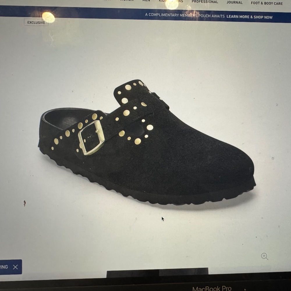 Birkenstock Black Studded Boston Clog